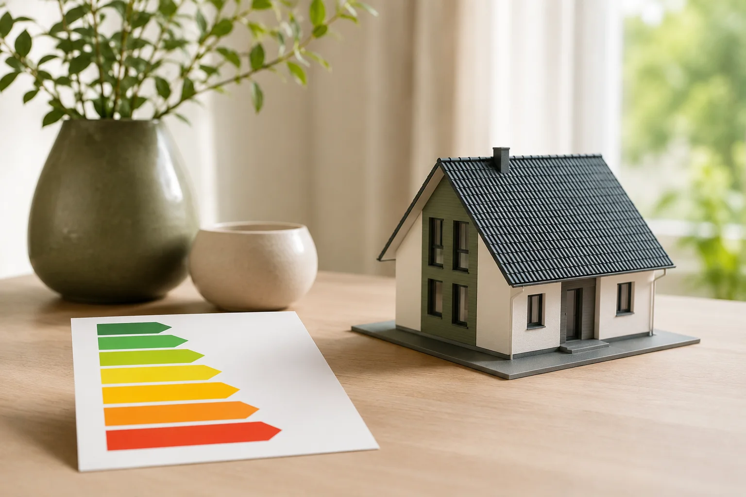 Editoriales Symbolbild zum Thema Energieausweis beim Immobilienverkauf