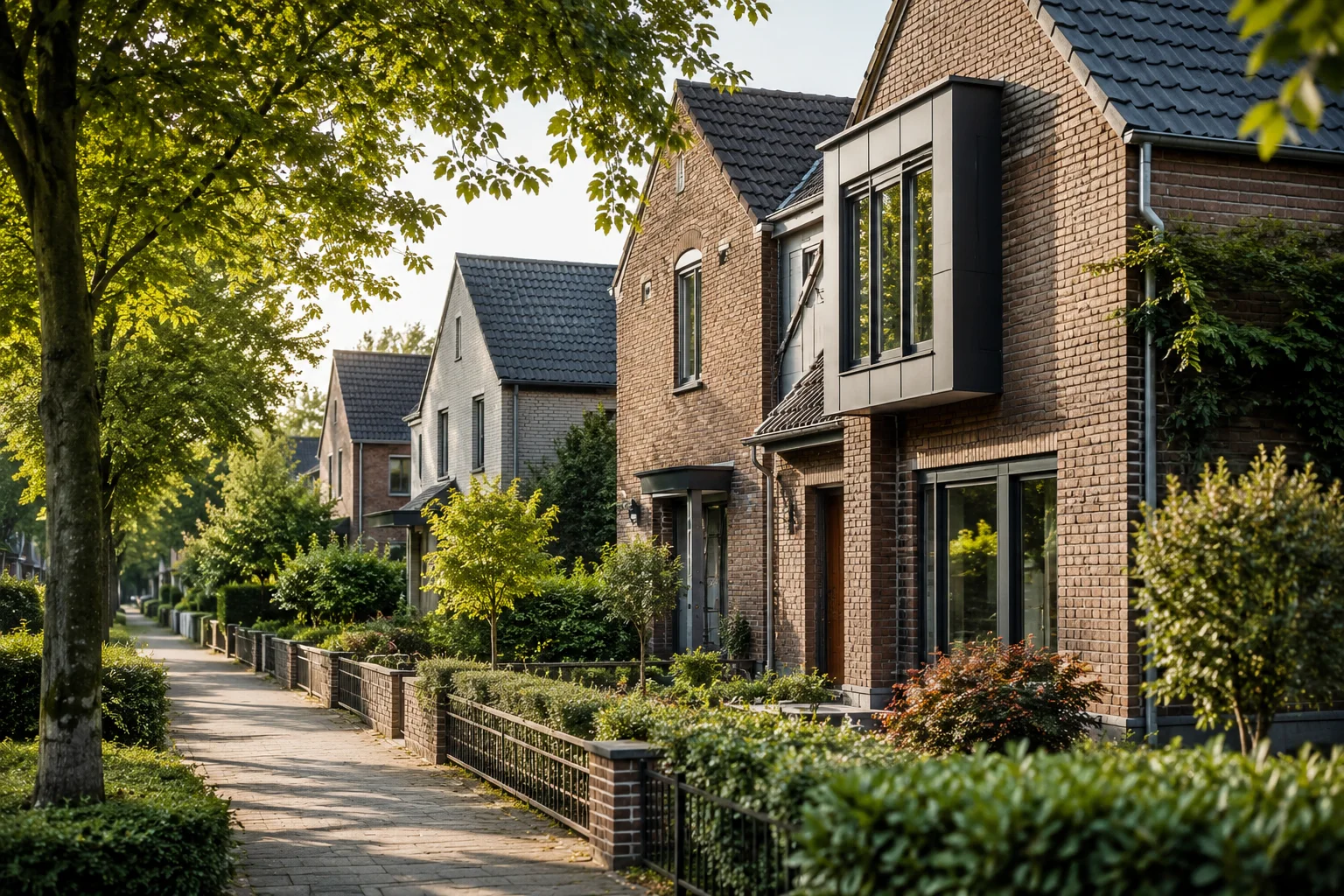 Ruhige, gepflegte Wohnstraße als Sinnbild für Oberhausener Wohneigentum
